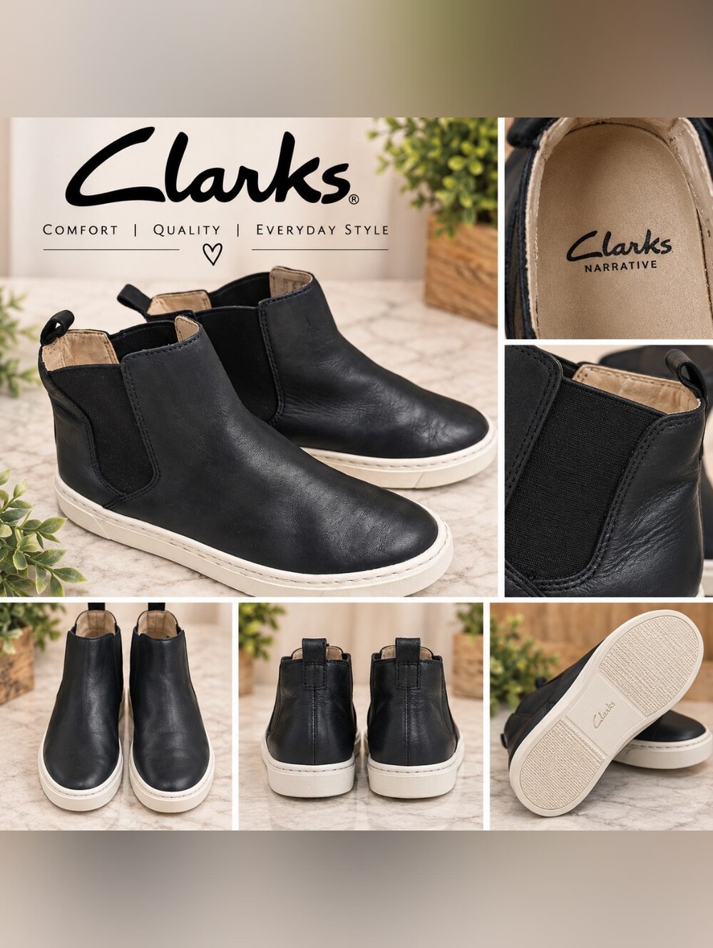 CLARK'S NARRATIVE LOW TOP NO LACE SNEAKERS